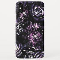 Jardim Escuro Flores Encantadoras de Glamour Roxo
