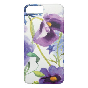 Capa Para iPhone Da Case-Mate Jardim misturado azul e roxo
