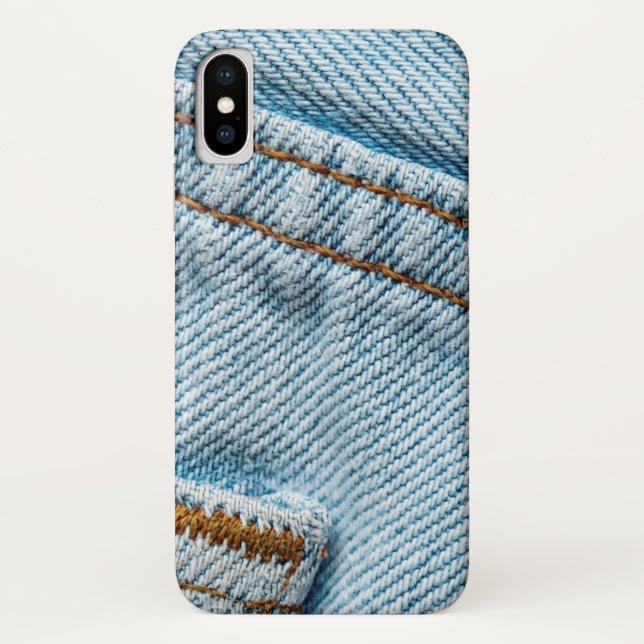 Capa Para iPhone, Case-Mate Jeans Azuis Confortáveis Favoritos Esmaecidos (Verso)