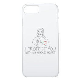 Capa iPhone 8/7 Jesus Cristo - Eu te protejo