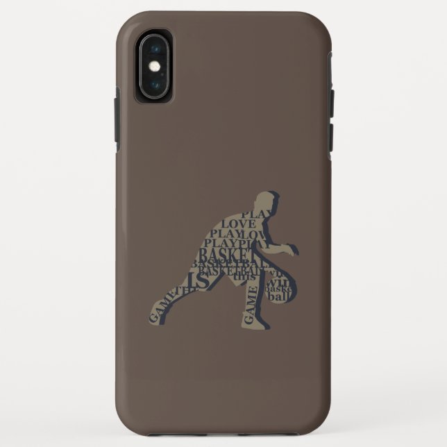 Capa Para iPhone, Case-Mate Jogador de basquete borbulhando com texto de corpo (Verso)