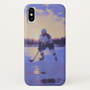 Capa Para iPhone Da Case-Mate Jogador de Gelo Hocky no nascer do Sol