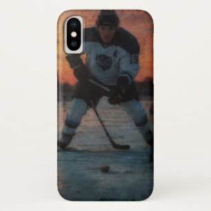 Capa Para iPhone Da Case-Mate Jogador de Hóquei no Gelo ao Pôr do Sol
