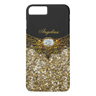 Capa Para iPhone Da Case-Mate Joia Elite Regal Ouro Diamante Preto