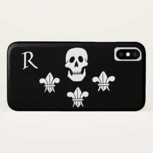 CAPA PARA iPhone X JOLLY ROGER SKULL E TRÊS MENTIRAS FLAG MONOGRAM