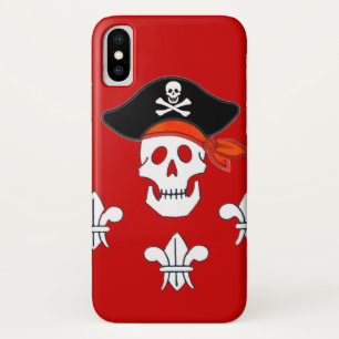 CAPA PARA iPhone X  JOLLY ROGER SKULL, PIRATE HAT E TRÊS MENTIRAS