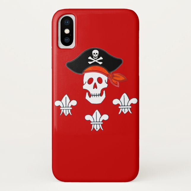 CAPA PARA iPhone, Case-Mate  JOLLY ROGER SKULL, PIRATE HAT E TRÊS MENTIRAS (Verso)