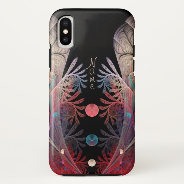 Capa Para iPhone, Case-Mate Jonglage Abstrato Modern Fantasy Fractal Art Name (Verso)