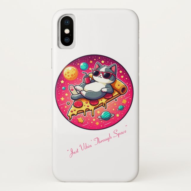 Capa Para iPhone, Case-Mate “Just Vibin’ Through Space” (Verso)