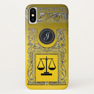 Capa Para iPhone X JUSTIÇA, ESCRITÓRIO JURÍDICO,ATTORNEY Monograma Do