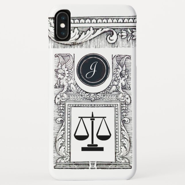 Capa Para iPhone, Case-Mate JUSTIÇA, ESCRITÓRIO JURÍDICO,ATTORNEY Monograma Wh (Verso)