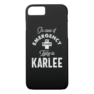 Capa iPhone 8/7 Karlee Personalised Name Birthday Gift