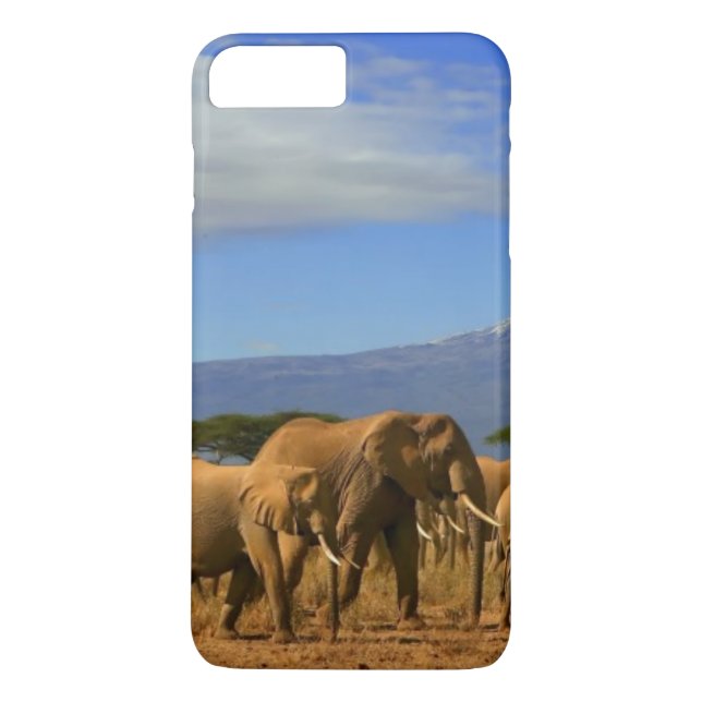Capa Para iPhone, Case-Mate Kilimanjaro e elefantes (Verso)