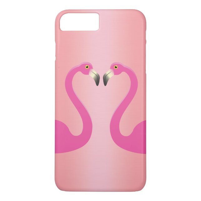 Capa Para iPhone, Case-Mate Kissing Flamingos iPhone 7 Plus Case Rosa Dourado (Verso)