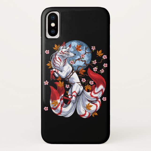 Capa Para iPhone, Case-Mate Kitsune Japonês Fox (Verso)