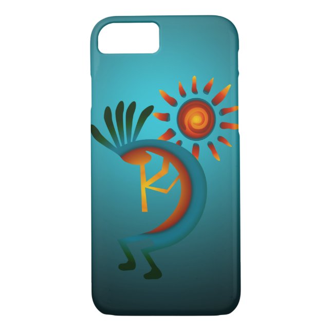 Capa Para iPhone, Case-Mate Kokopelli Sun Sudoeste Turquoise (Verso)