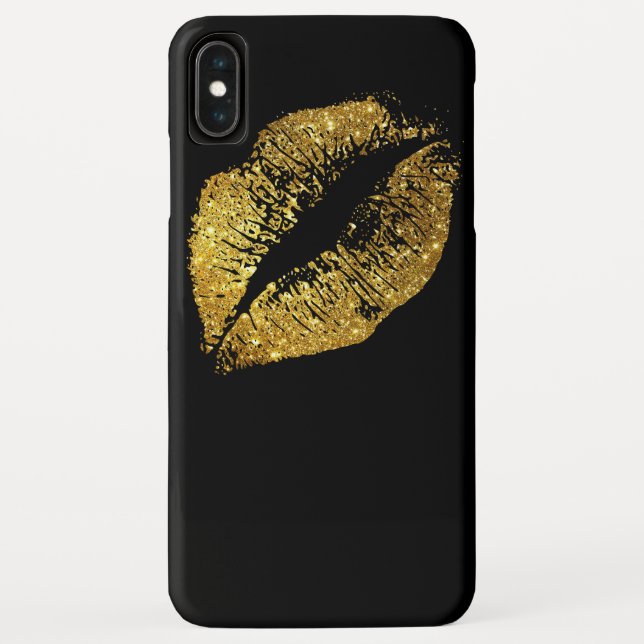 Capa Para iPhone, Case-Mate Lábios Dourados com brilho (Verso)
