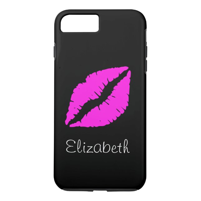 Capa Para iPhone, Case-Mate Lábios Rosa Preto Personalizados Simples (Verso)