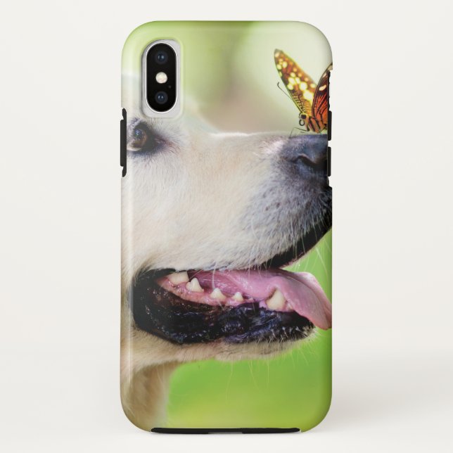 Capa Para iPhone, Case-Mate Labrador And Butterfly Throw Pillow (Verso)