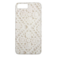 Lace de crochê esbranquiçado