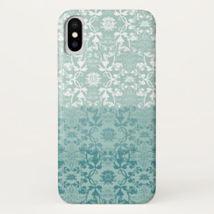 Capa Para iPhone X Laço chique elegante mergulhado do damasco do