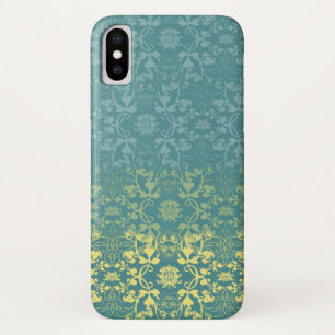 Capa Para iPhone X Laço chique elegante mergulhado do damasco do
