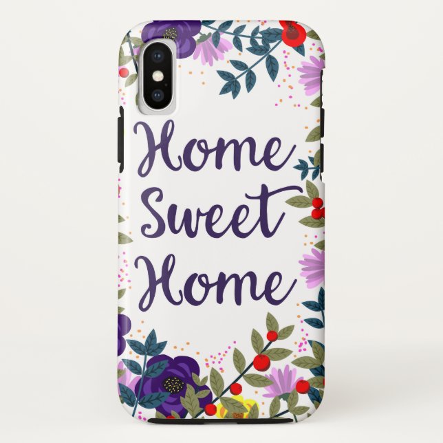 Capa Para iPhone, Case-Mate Lar Doce Lar Recife Floral. (Verso)
