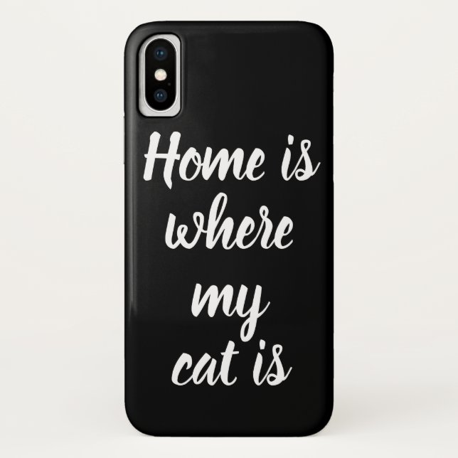 Capa Para iPhone, Case-Mate Lar É Onde Meu Gato Está Branco Escuro (Verso)