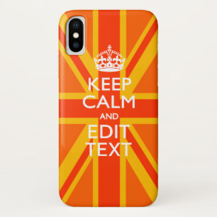 Capa Para iPhone Da Case-Mate Laranja Vibrante Mantenha Calmo Sua Tomada De Text