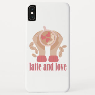Capa Para iPhone Da Case-Mate Latite e xícara de amor, mãos e café