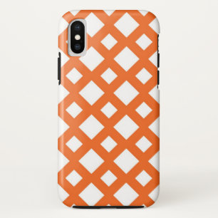 Capa Para iPhone X Latite laranja vibrante em branco