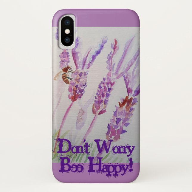 Capa Para iPhone, Case-Mate Lavanda Flor e Abelhas Aquecidas Sejam Felizes (Verso)