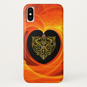 Capa Para iPhone X LEAF ouro, amarelo-laranja preto