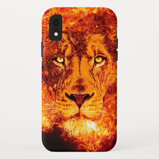 Capa Para iPhone, Case-Mate Leão Flamejante Incrível (Verso)