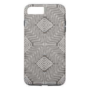 Capa Para iPhone Da Case-Mate Leather de Cinza Tribal Moderna Africana