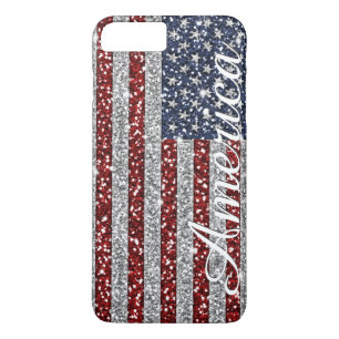 Capa Para iPhone Da Case-Mate Legal trendy America flag brilhando brilho falso