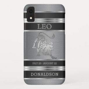 Capa Para iPhone Da Case-Mate Leo o leão no preto e na malha da prata