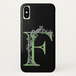 Capa Para iPhone Da Case-Mate Letra alfabética legante F Lavanda Eucalyptus