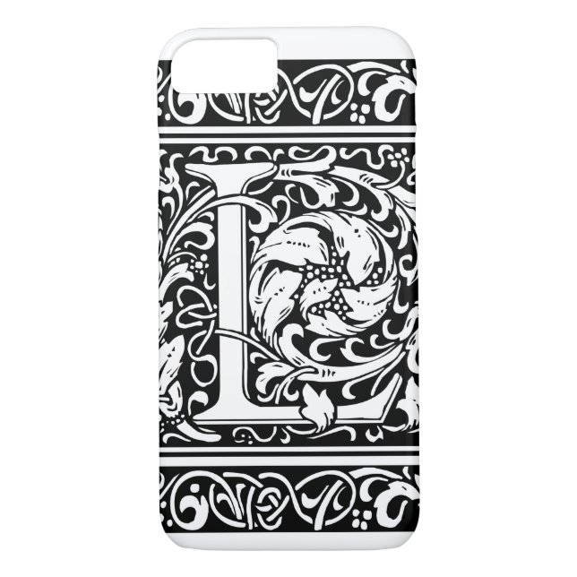 Capa Para iPhone, Case-Mate Letra L Monograma Medieval Art Nouveau (Verso)