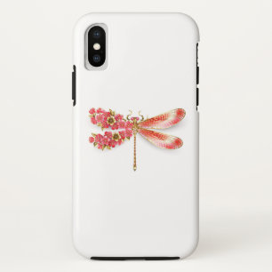 Capa Para iPhone Da Case-Mate Libélula de flor com cerejeira japonesa e jóias