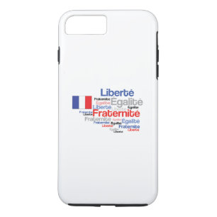 Capa iPhone 8 Plus/7 Plus Liberté, Égalité, Fraternité - bandeira francesa