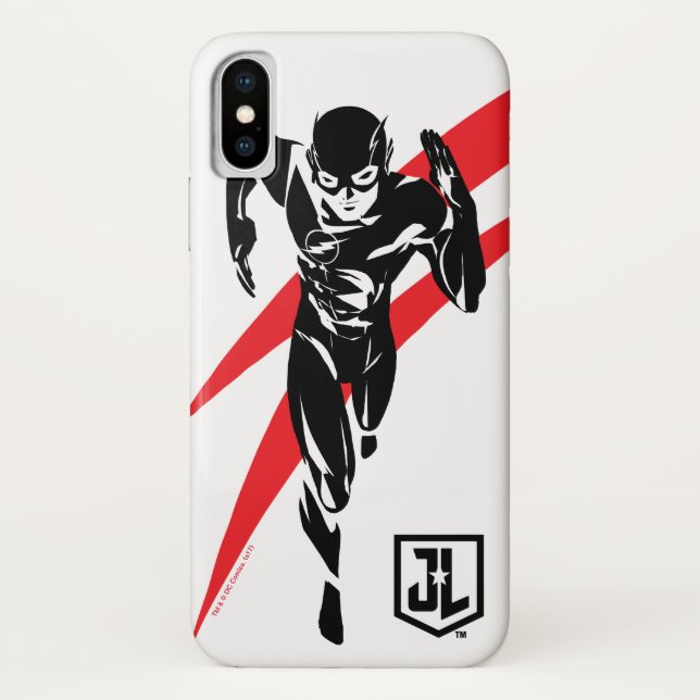 Capa Para iPhone, Case-Mate Liga da Justiça | Flash executando o Noir Pop Art (Verso)