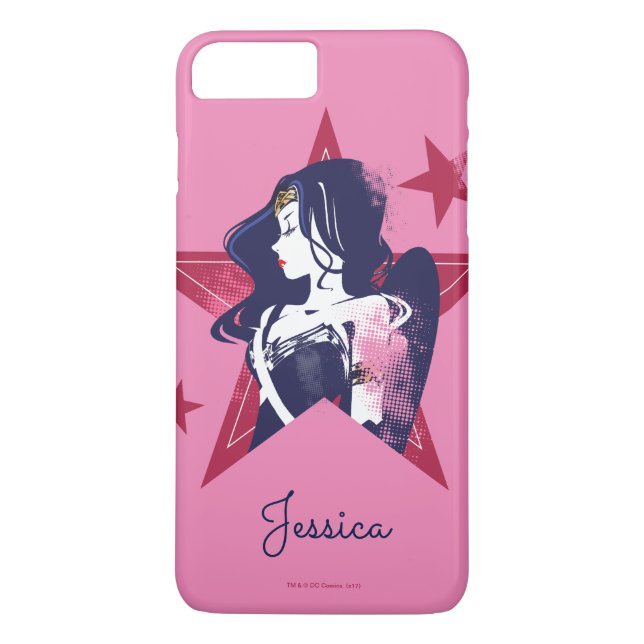 Capa Para iPhone, Case-Mate Liga da Justiça | Mulher Maravilha e Estrelas Pop (Verso)