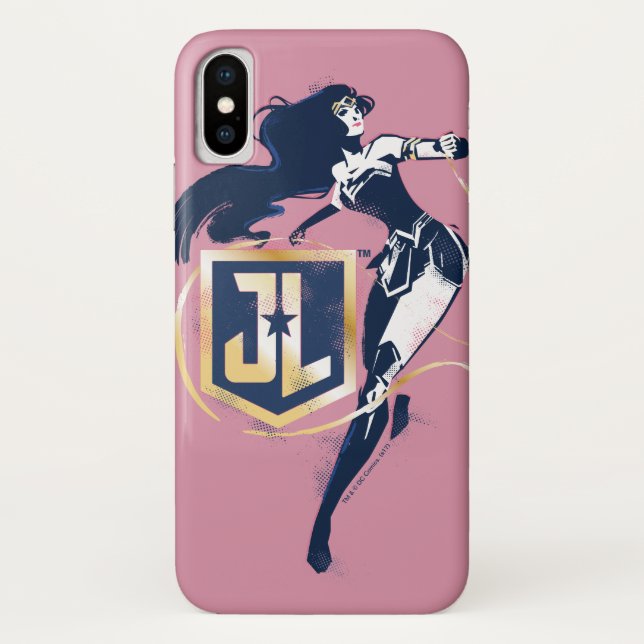 Capa Para iPhone, Case-Mate Liga da Justiça | Mulher Maravilha & Ícone Pop Art (Verso)