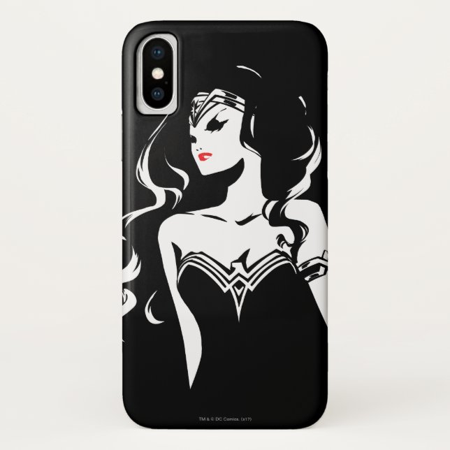 Capa Para iPhone, Case-Mate Liga da Justiça | Mulher Maravilha Noir Pop Art (Verso)