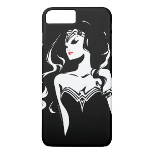 Capa iPhone 8 Plus/7 Plus Liga da Justiça   Mulher Maravilha Noir Pop Art