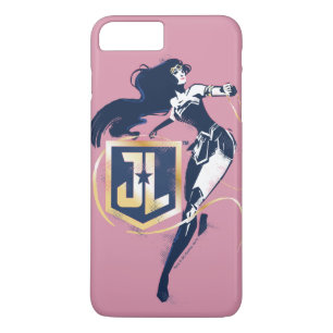 Capa iPhone 8 Plus/7 Plus Liga da Justiça  Pop de Ícone de Mulher Maravilh