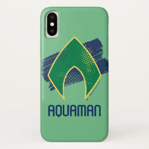 Capa Para iPhone Da Case-Mate Liga da Justiça Símbolo de Aquaman Pincel e Mei