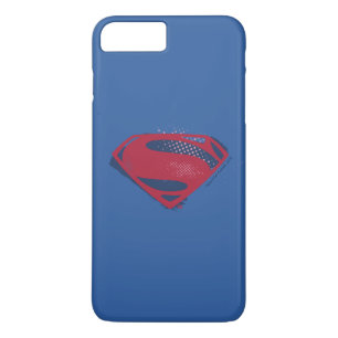 Capa iPhone 8 Plus/7 Plus Liga da Justiça Símbolo Superman Pincel e Meio-