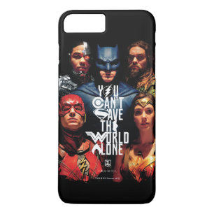 Capa iPhone 8 Plus/7 Plus Liga da Justiça  Você não pode salvar o mundo s